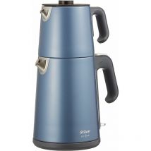 Arzum - AR3080-O Cay Sefasi Teebereiter Teemaschine 1650W Wasserkocher Edelstahl Hellblau