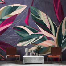 A.s.creations - A.s. Creation Fototapete Livingwalls The Wall 382721 Ein Motiv Pro Rolle 3.71 X 2.80 M Dschungel Lila