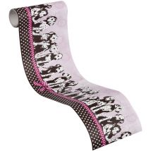 A.s. Création 936282 - Carta da parati Boys and Girls 4, La carica dei 101 Dalmata, colore: Marrone / Viola