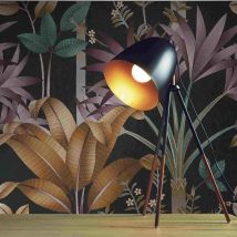 A.s. Création ap arcade 391721 Vliestapete Blumen / Floral 10.05 x 0.53 m Schwarz Wohnzimmer Schlafzimmer Büro - Beige