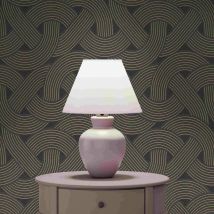 A.s. Création ap arcade 391751 Vliestapete Art Deco 10.05 x 0.53 m Schwarz Wohnzimmer Schlafzimmer Büro - Schwarz