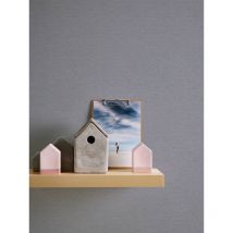 A.s Creation Famous Garden 393519 Vliestapete Einfarbig 10.05 x 0.53 m Grau Wohnzimmer Schlafzimmer Büro Naturoptik