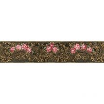 Architects Paper - as Creation Floral Rose Swirl Print Wallpaper Border Pink Gold Black Textured