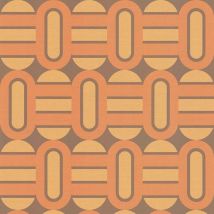 Bricoflor - as Creation Retro 70's Shape Pattern Orange Wallpaper Textured Paste The Wall