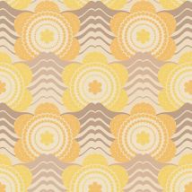 Bricoflor - as Creation Retro Flowers Yellow Wallpaper Trendy Textured Paste The Wall