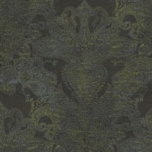 A.s. Creation Travel Styles 391195 Vliestapete Barock 10.05 x 0.53 m Schwarz Wohnzimmer Flur Büro Küche Wohnräume - Schwarz