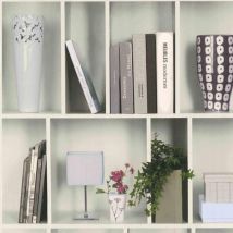 A.s.creations - as Creation Vintage Wooden Shelf Bookcase Wallpaper Contemporary Paste The Wall