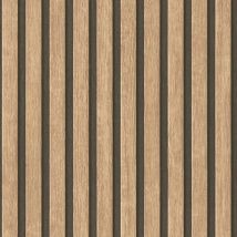 As Creation - Wood Slat Natural Wallpaper pre pasted Non-Woven Modern Textured