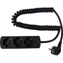 As Schwabe 11432 Multipresa Nero Schuko 1 pz.