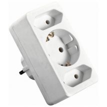 2+1 Eurosteckdose Schutzkontaktsteckdose weiß 230V IP20