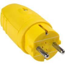 As-schwabe - Gummistecker doppeltes Schutzkontaktsystem gelb 230V 16A IP44