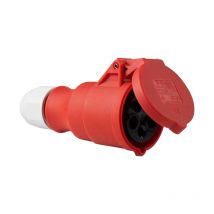 As-schwabe - cee Kupplung 400V 16A 5-polig 6h rot Schraubanschluss IP44