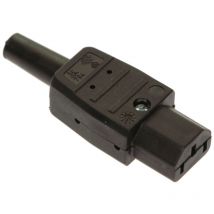 As-schwabe - presa iec - Tipo C13 - Presa per elettrodomestici fino a 70° c - Connettore alimentazione C13 - 2 poli - Cavi di collegamento fino a