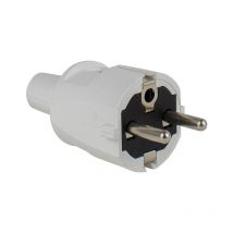 As-schwabe - pvc Stecker weiß doppelter Schutzkontakt 1,5mm² IP20