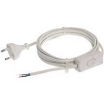 Euro-Anschlussleitung Schalter 230V 2,5A 3m H03VVH2-F 2x0,75 IP20