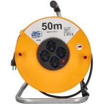 As-schwabe - avvolgicavo 50 m - 230V / 16A - avvolgicavo con 4 prese italiane integrate e spina di sicurezza - Bobine per cavo - tamburo per cavi