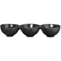 Asa 3er Schale, black iron 8,5 x 26 cm, h. 4,5 cm