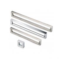 Estamp - Tirador Dual 7691 - Cromo mate. 137x10x26mm. Entrepuntos 128mm.