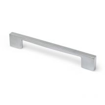 REI - Asa de zamak con acabado cromo mate, dimensiones:157x8x27mm y entrepuntos:128mm -