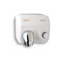 Asciugamani Elettrico Aria Calda a Pulsante in Acciaio Bianco Mediclinics Saniflow E05