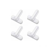 Yoyo - Ash Jammer + Mounting Screws, pvc pvc Door and Window Lock, White High Security Arm, 4 Pack