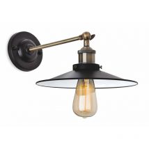 Firstlight Products - Firstlight Ashby - 1 Light Indoor Wall Light Black, Antique Brass, E27