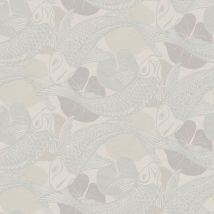 Asia Tapete Profhome 378596 Vliestapete glatt mit chinesischen Mustern glänzend silber weiß grau 5,33 m2