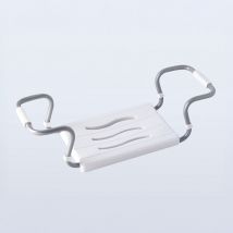 Basics - Asiento de bañera regulable (minimo 55 cm, máximo 70 cm), blanco, medida 55-70 x 26 x 18,7 cm