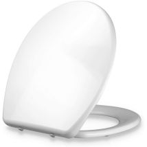 Asiento Wc Freno Caída Inodoro 44 Cm X 37 Cm Asiento De Inodoro Con Liberación Rápida Para Una Fácil Limpieza, Blanco