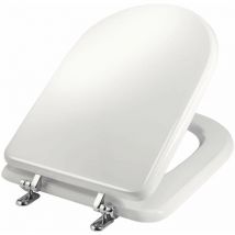 Niclam - Asiento de inodoro blanco para jarrones serie Sintesi Cesame N51 Blanco