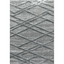 Pisa - Tapis en relief Berbère asima Gris (80x150cm)