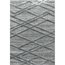 Pisa - Tapis en relief Berbère asima Gris (140x200cm)
