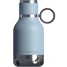 Ad-N-Art Asobu Dog Bowl - Edelstahlflasche mit Hundenapf 1 Liter Blau (SDB1 blue)