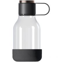 Ad-N-Art Asobu Dog Bowl - Flasche aus Tritan mit Hundenapf 1,5 Liter Schwarz (TWB20 black)