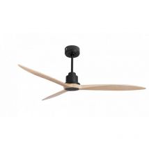 Purline - Tenerife - Super destratificateur et ventilateur dc 166 cm Gris basalte pales bois clair sans Lumière 30 à 60 m²