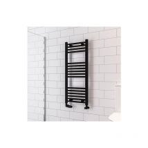 Siena - Aspect 1000 x 400 Straight Towel Radiator - Matt Black - Matt Black