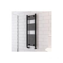 Siena - Aspect 1200 x 400 Straight Towel Radiator - Matt Black - Matt Black