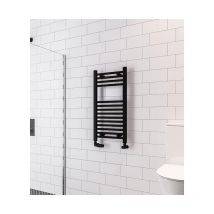 Siena - Aspect 800 x 400 Straight Towel Radiator - Matt Black - Matt Black