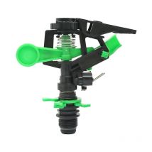 Aspersor de riego agrícola sectorial 1/2' ajustable de círculo parcial. Aspersor de impacto agrícola bajo caudal fabricado en plástico y acero