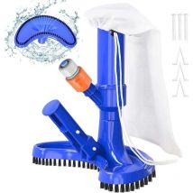 KZQ - Aspiradora de piscina, aspiradora portátil mejorada con cepillo y bolsa, para piscinas elevadas, accesorios de limpieza para spa, estanque,