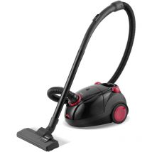 Aspirateur 1200w decakila sans sac, aspirateur traineau, performant, silencieux, elégant, capacité 2l, accessoires poils d'animaux, noir