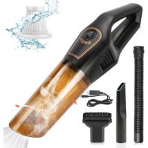 Ersandy - Aspirateur à Main, 120W Aspirateur de Voiture Rechargeable pour Voiture/Cuisine, Portable Aspirateur de Table de Voiture sans Fil avec