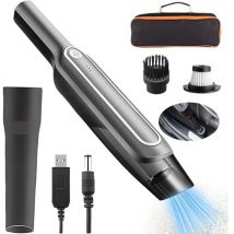 Rnemitery - Aspirateur à main sans fil silencieux 50000Pa - 5000mAh rechargeable, filtre nano réutilisable, mini aspirateur de table pour voiture
