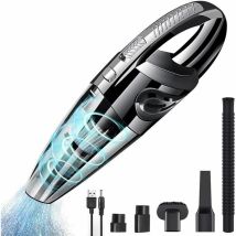 Famille - gabrielle Aspirateur à Main sans Fil Puissant Portable 120W 2200mAh avec Fonction Huimide & Sèche Filtre hepa Lavable et 5 Buses