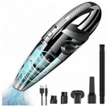 Trimec - Aspirateur à Main sans Fil Puissant Portable 120W 2200mAh avec Fonction Huimide & Sèche Filtre hepa Lavable et 5 Buses Rechargeable pour