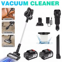 Dayplus - Aspirateur à main sans fil Sans sac 30000PA Aspiration puissante avec 2x batterie