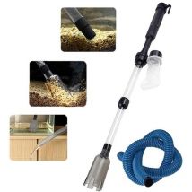 Gistuch Aspirateur Aquarium Electrique, 3en1 Kit de Siphon d'Aquarium, Pompe à Siphon à Vide, Changeur d'Eau Laveur de Sable Nettoyage Des Débris