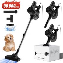Authmic - Aspirateur balai 600w puissant sans sac, aspirateur balai filaire 3 en 1 avec câble de 5m, aspirateur anti acariens avec hepa H13