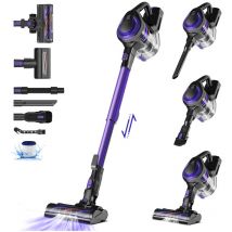 Aspirateur Balai Sans Fil 36Kpa, 50min d'autonomie, 2500mAh8 Grande Batterie Li-ion, 520W, Capacité 1.3l