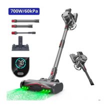 Vicsonic - 700W/60kPa Aspirateur Balai sans Fil 84000mAh, 70min Multi-Cône 8 Level de Filtration 10 en 1 oled Ecran Brosse led Verte